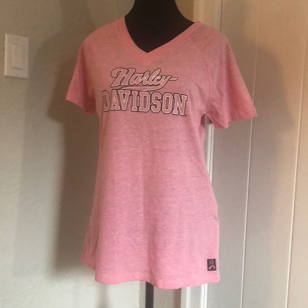 Ladies Harley Davidson Pink T-Shirt - Size Small